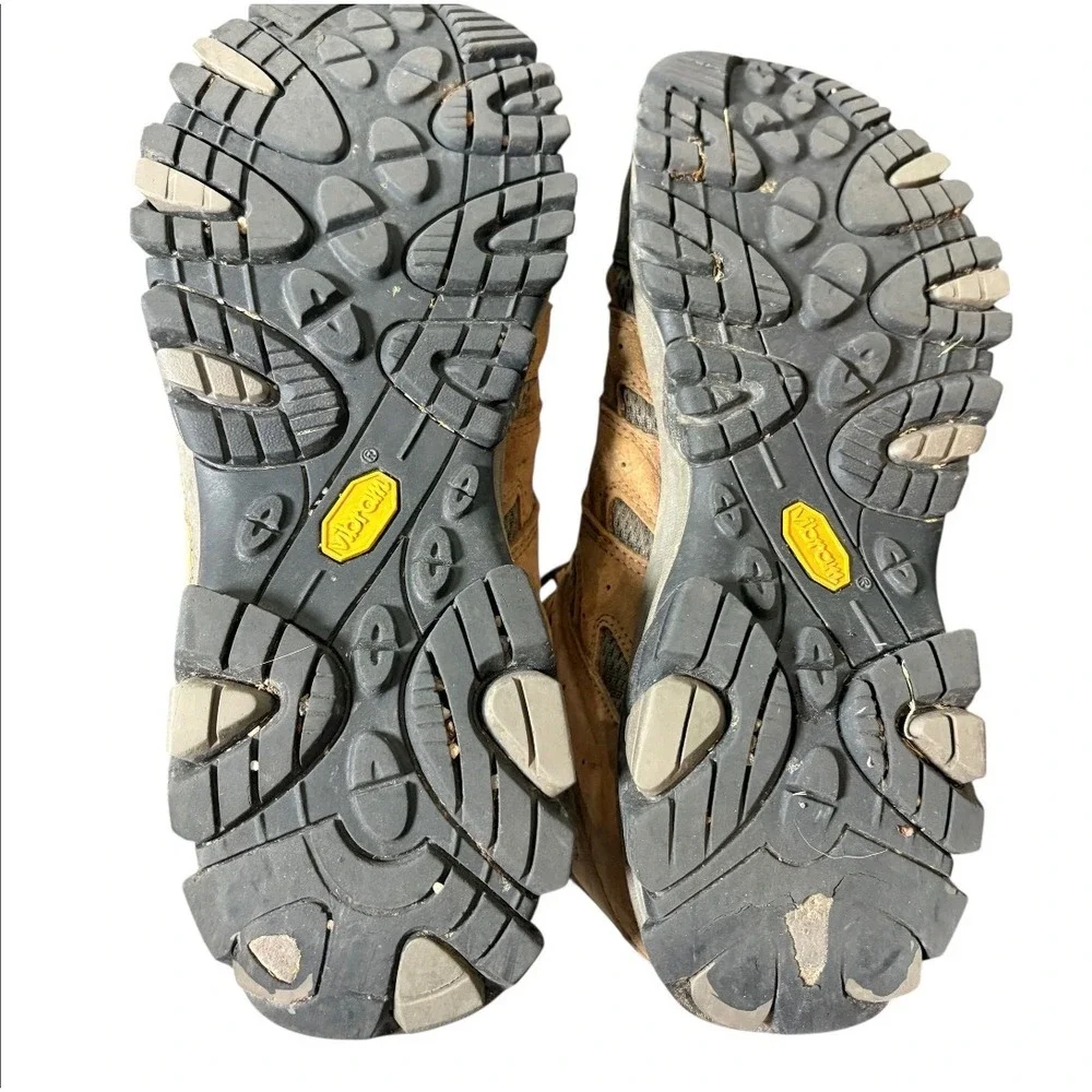 Merrell Moab 3 Mid Hiking Boots Mens 10.5 Brown Suede Vibram J035839